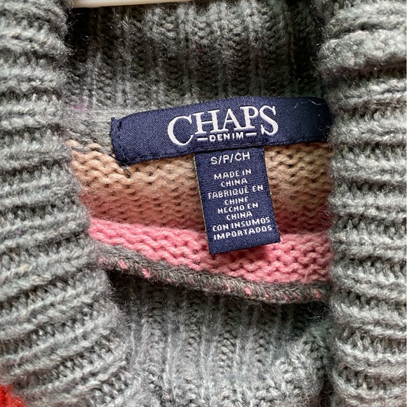 Chaps multicolored knit sweater size S - Picture 4 of 5